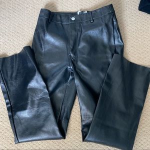 Black leather pants